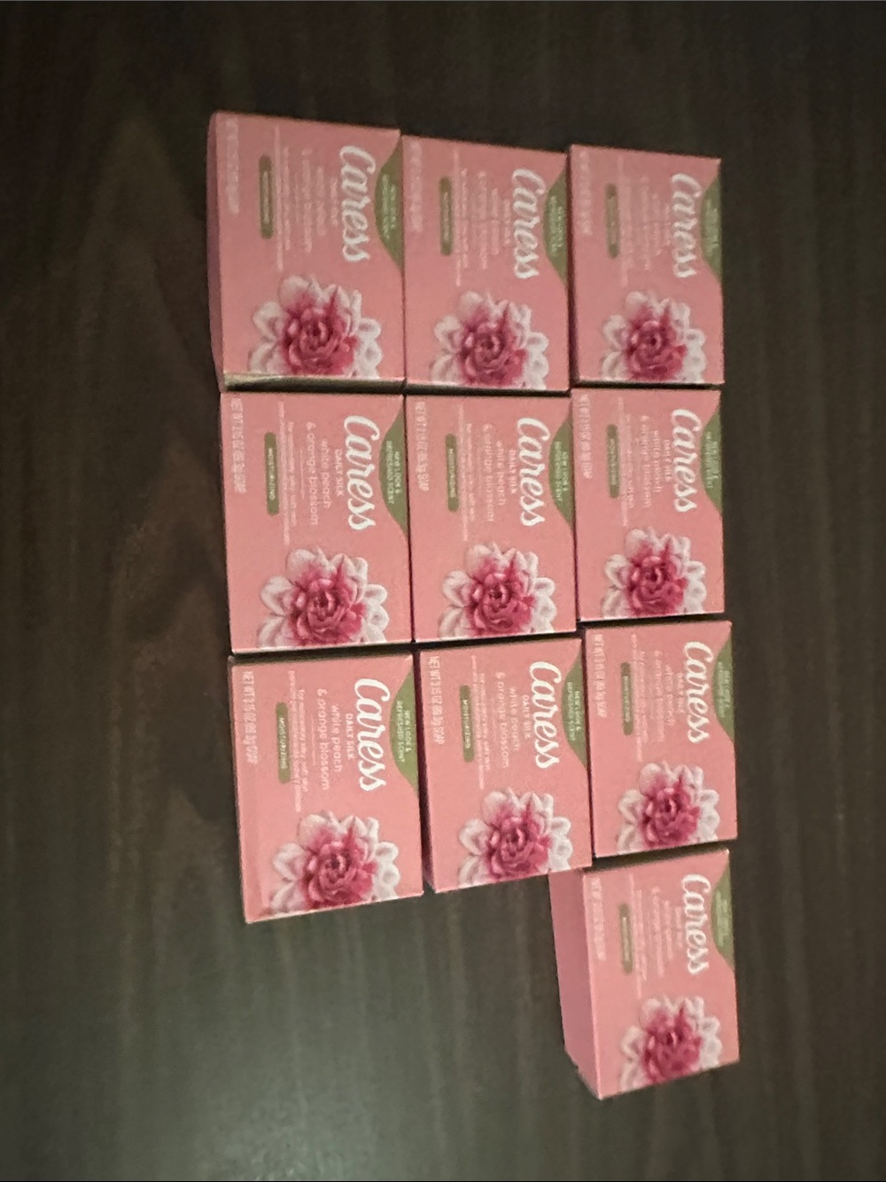 Caress Rose Soap Bar - Pink Floral Packaging (Lot of 10).